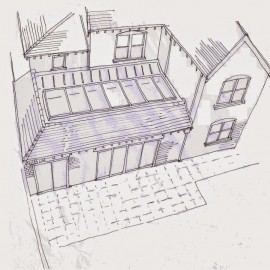 Planning permssion obtained for extension to character locally listed property.